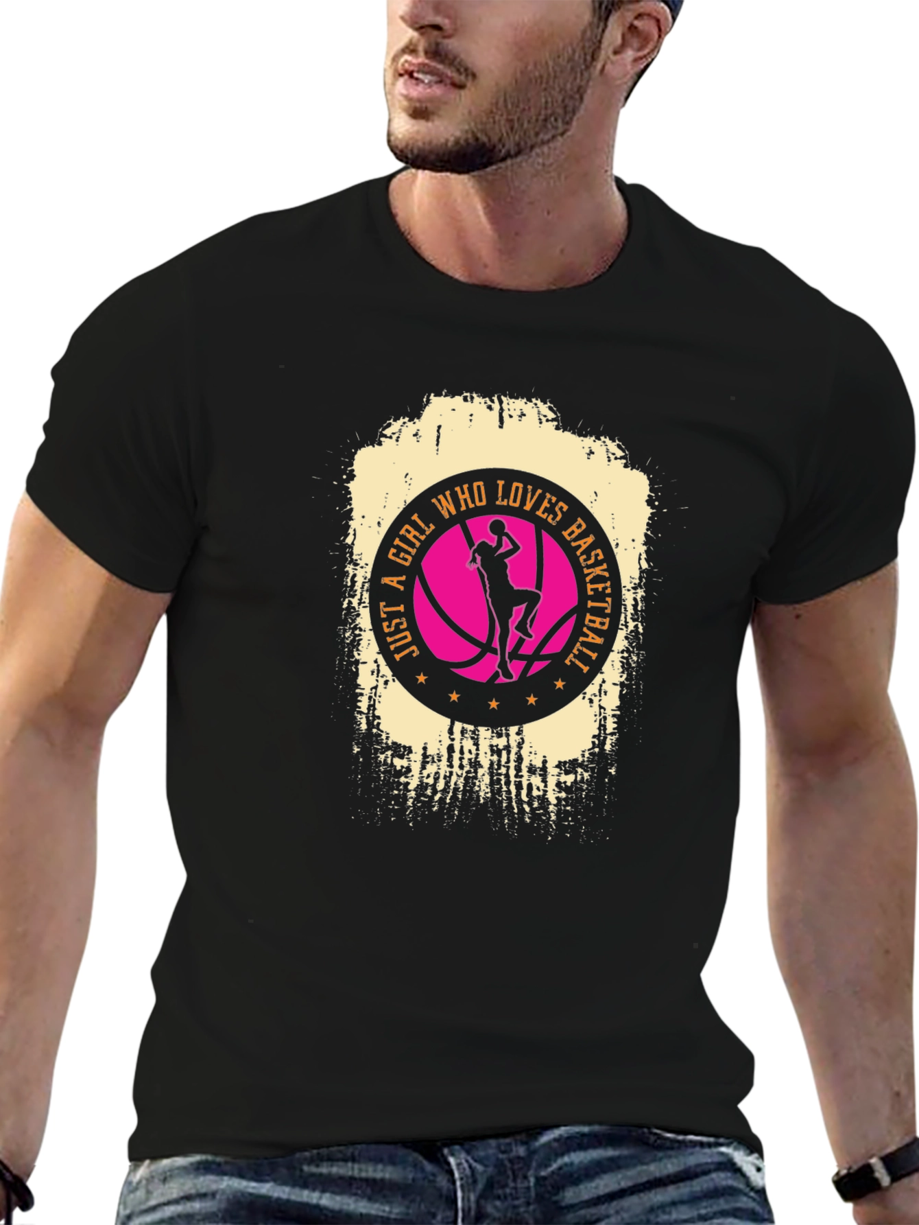 Just a Girl Who Loves Basketball Graphic Tee