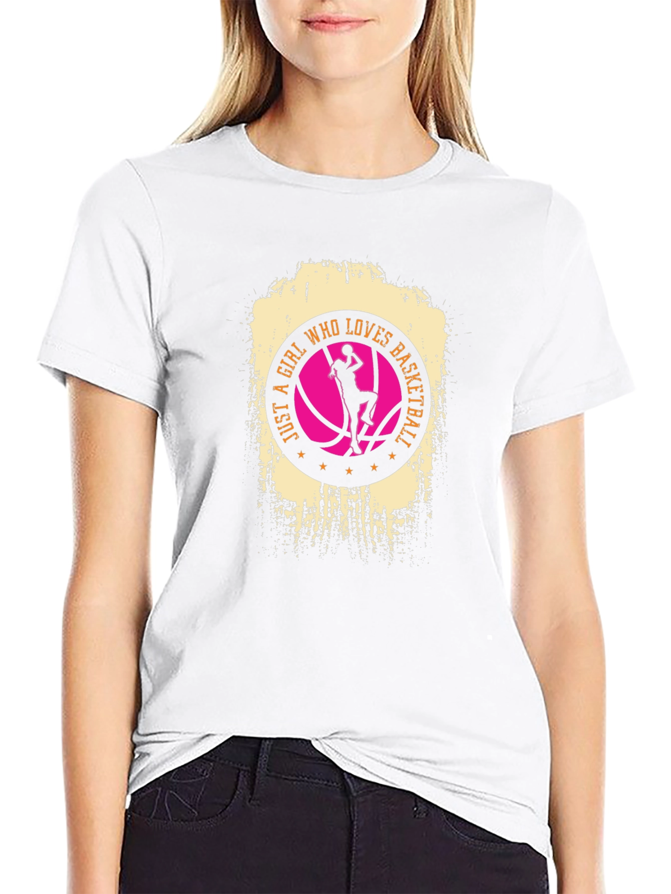 Just a Girl Who Loves Basketball Graphic Tee