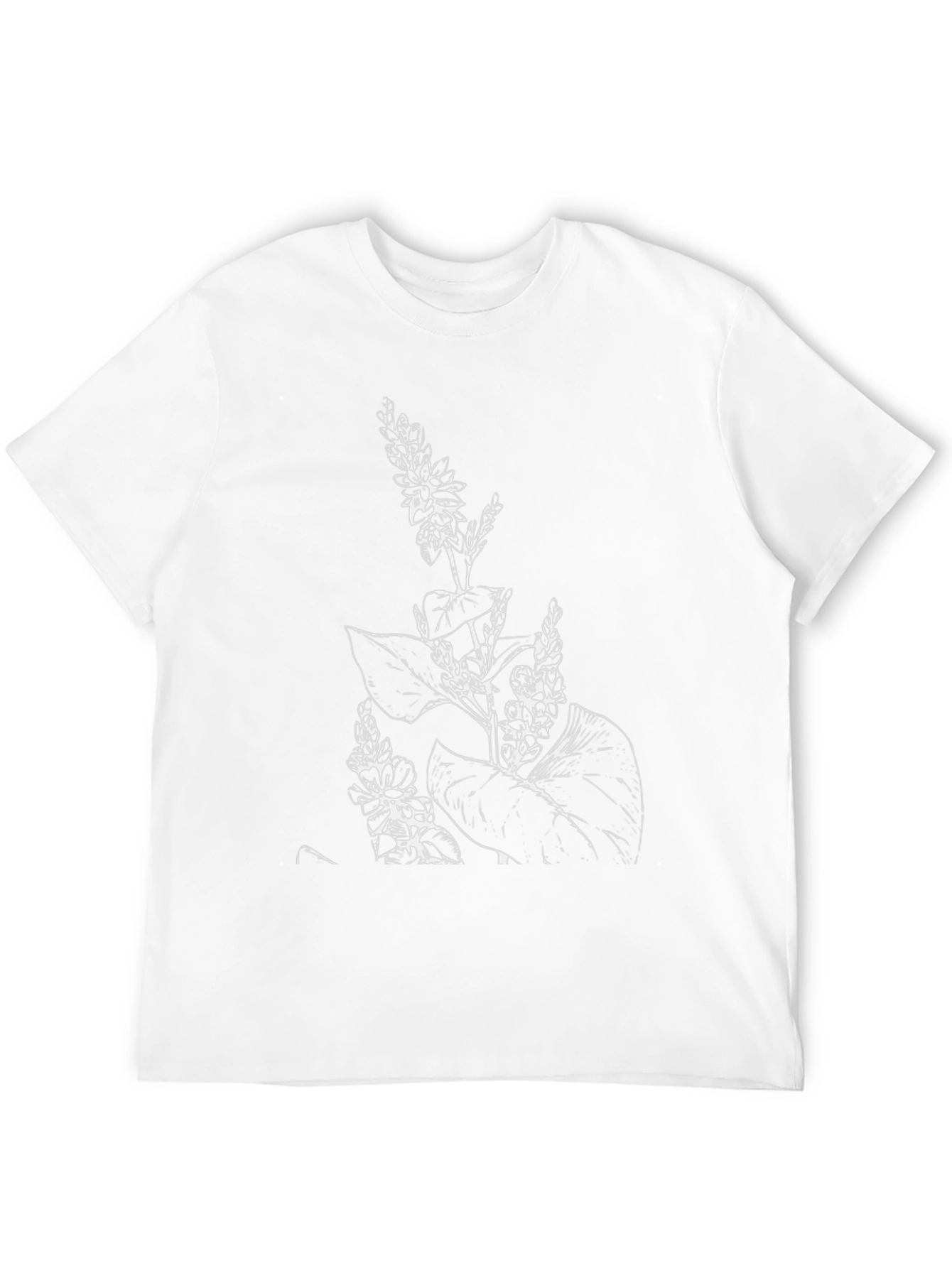 Botanical Print Black T-Shirt
