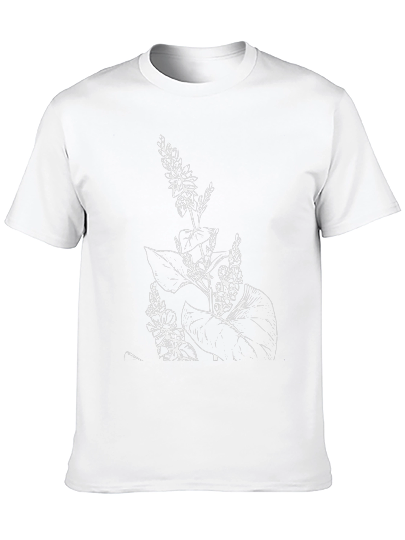 Botanical Print Black T-Shirt
