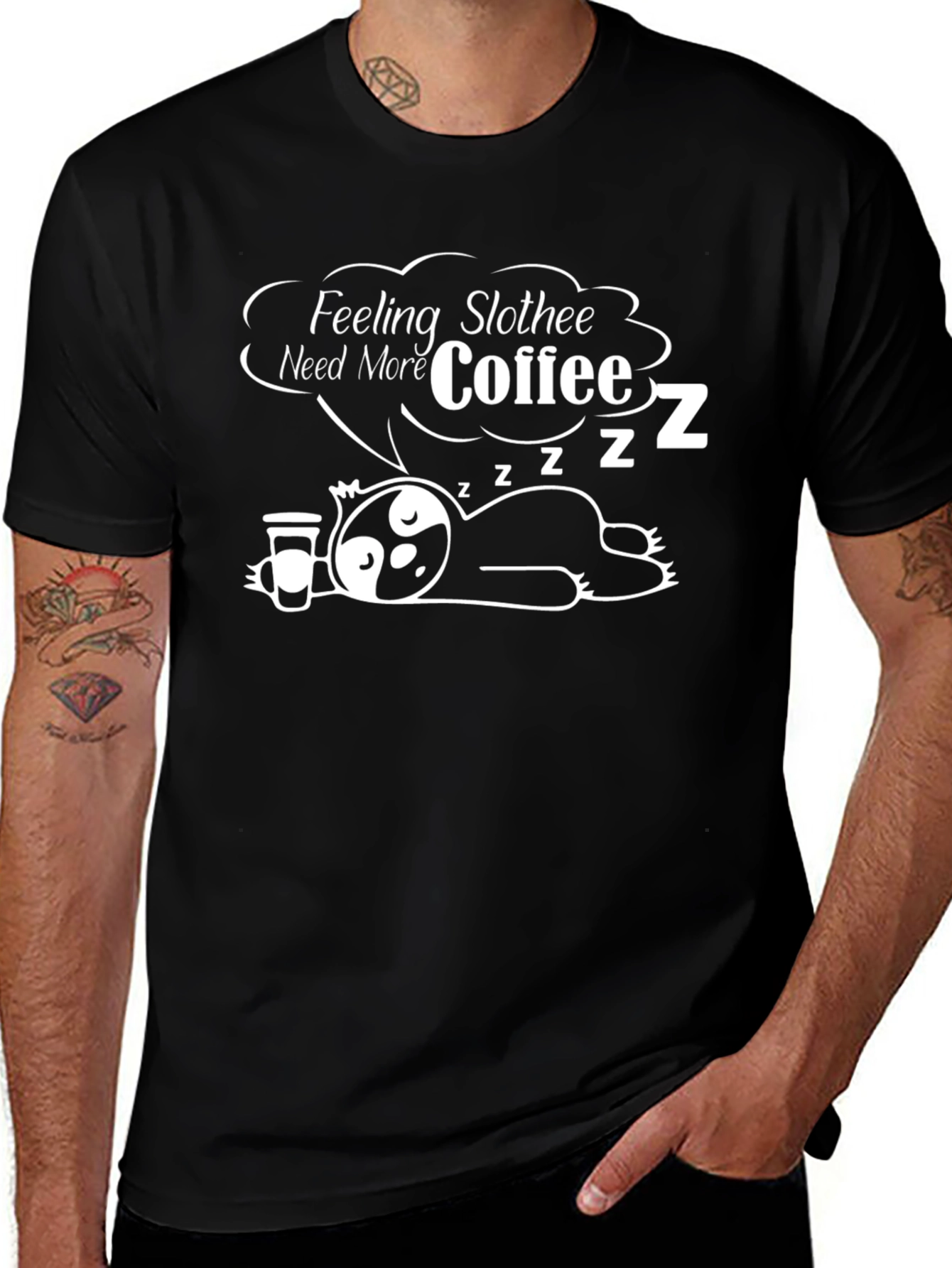 Feeling Slothee Coffee Graphic Tee