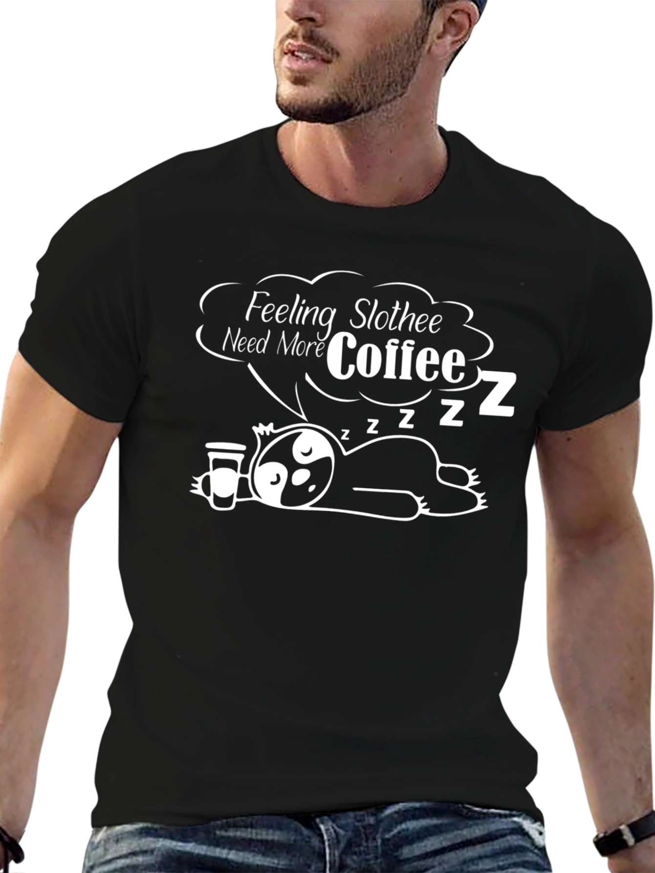 Feeling Slothee Coffee Graphic Tee