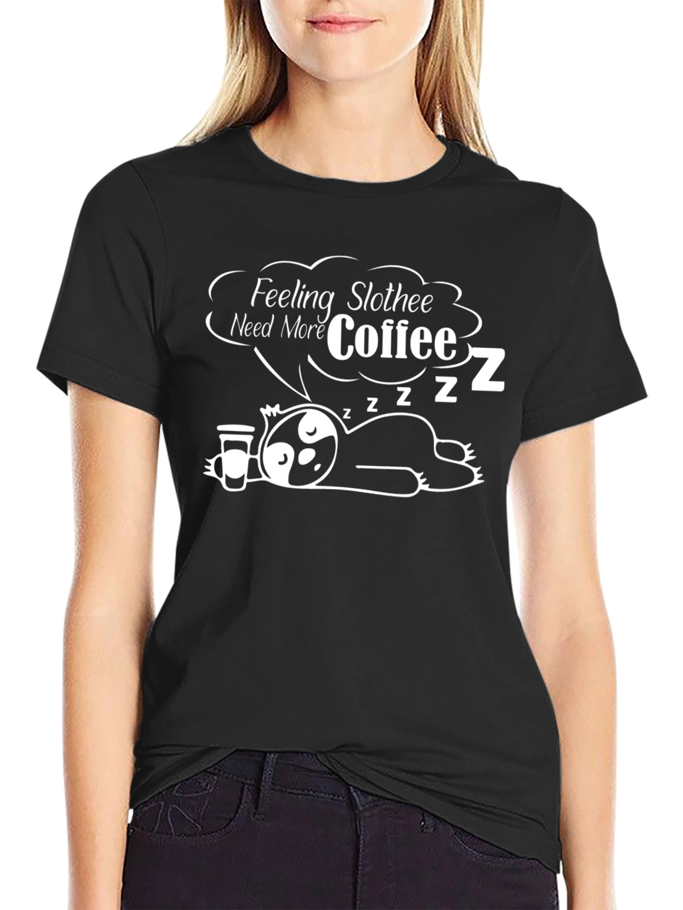Feeling Slothee Coffee Graphic Tee