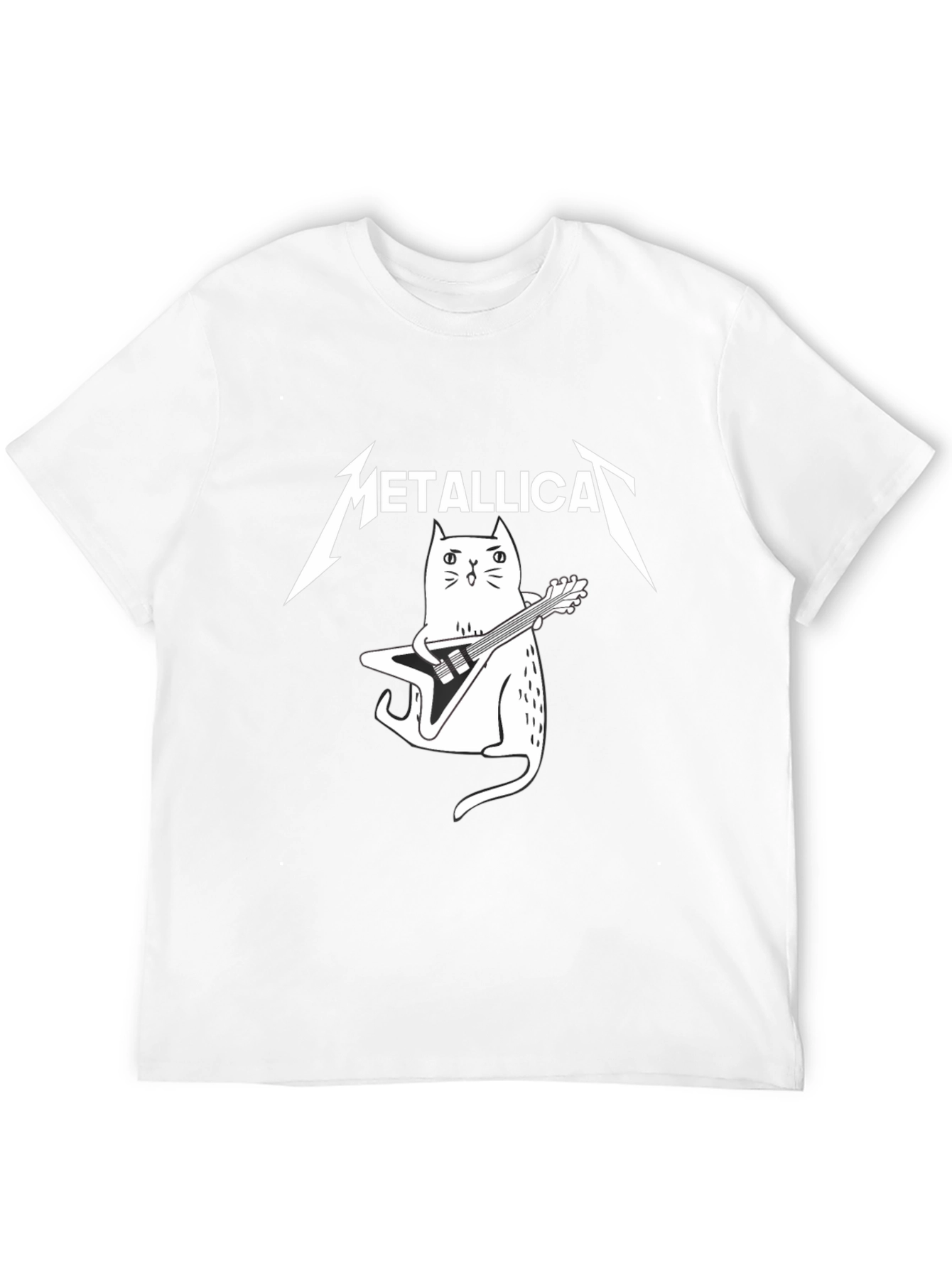 Metallica Cat Guitarist Black T-Shirt
