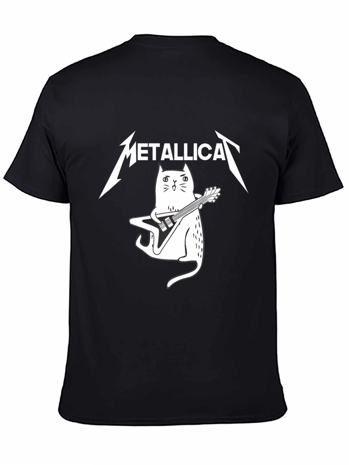 Metallica Cat Guitarist Black T-Shirt