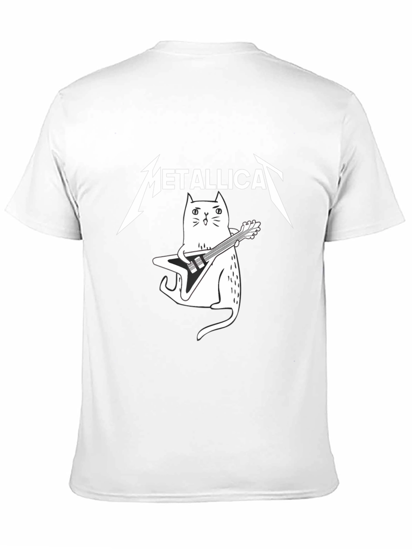 Metallica Cat Guitarist Black T-Shirt