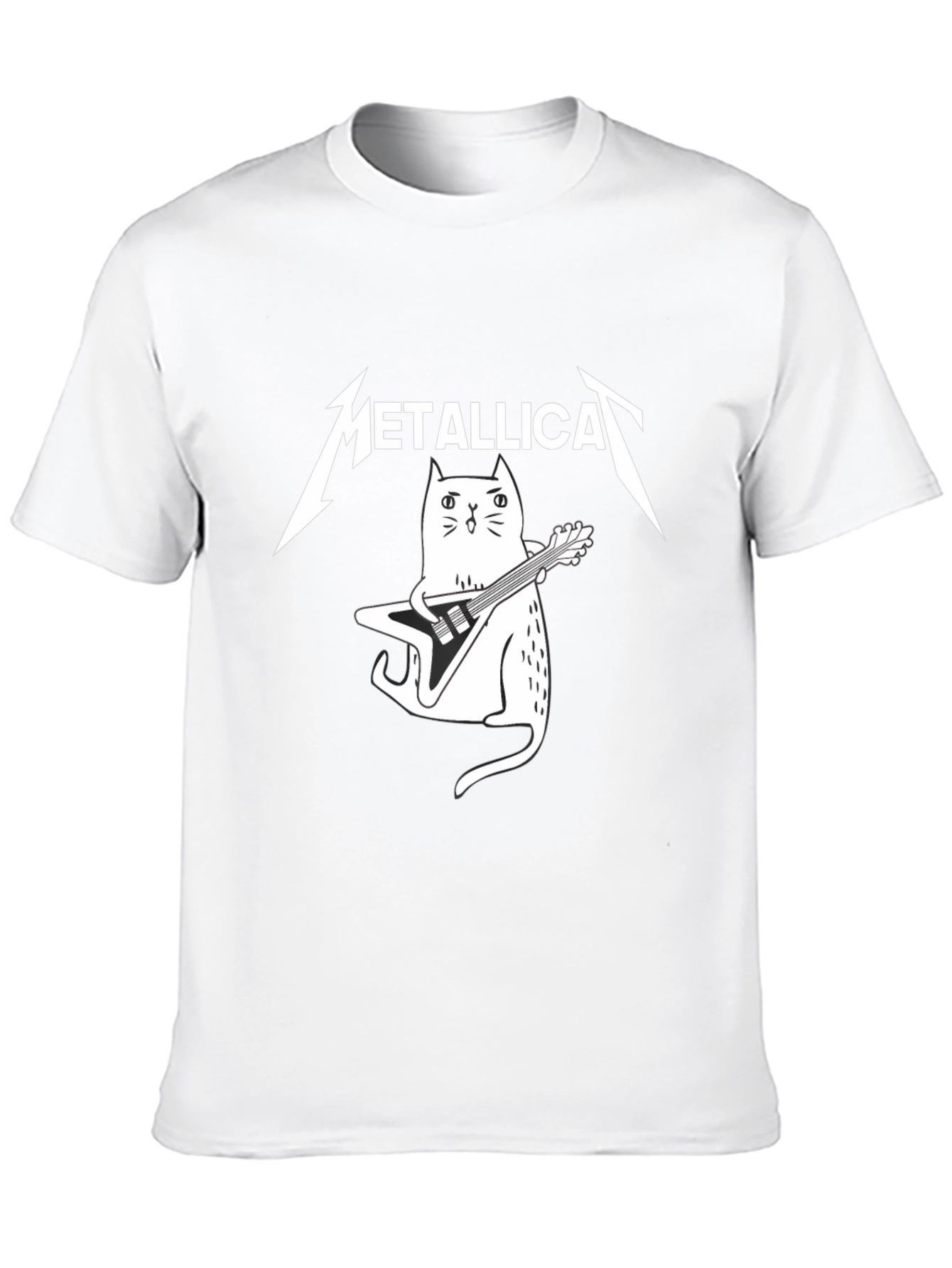 Metallica Cat Guitarist Black T-Shirt