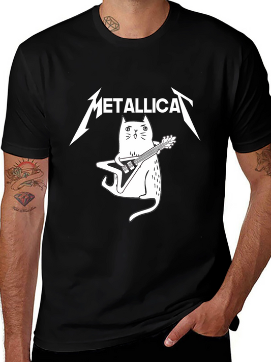 Metallica Cat Guitarist Black T-Shirt