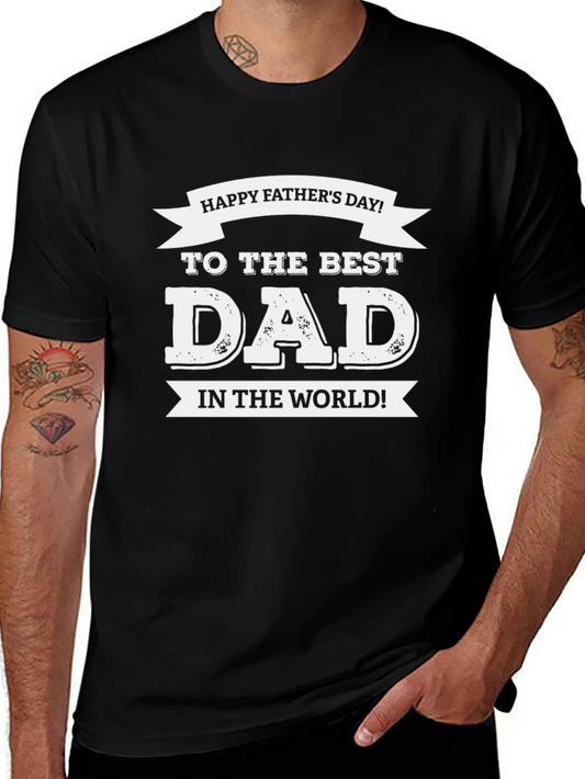 Happy Fathers Day Best Dad Black T-Shirt
