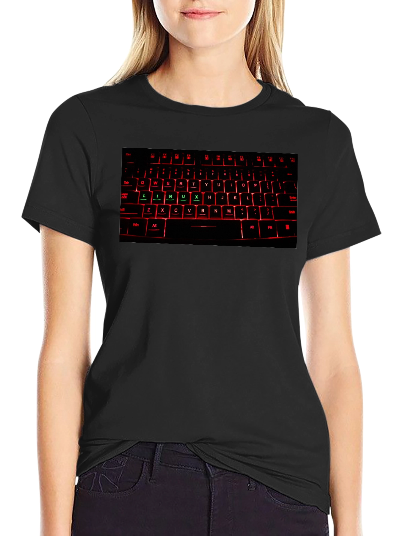 Linux Keyboard T-Shirt - Techie Gift