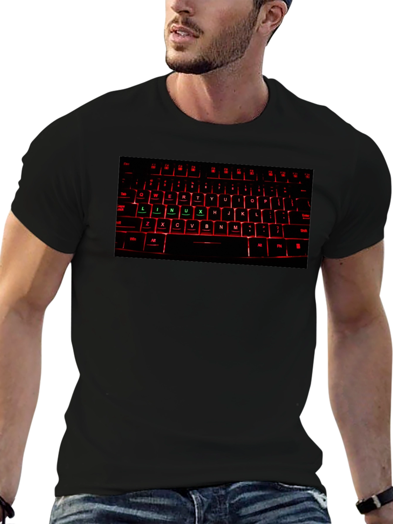 Linux Keyboard T-Shirt - Techie Gift
