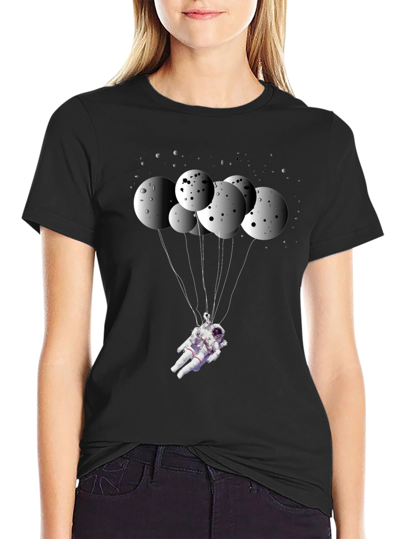 Astronaut Balloon T-Shirt - Space Graphic Tee