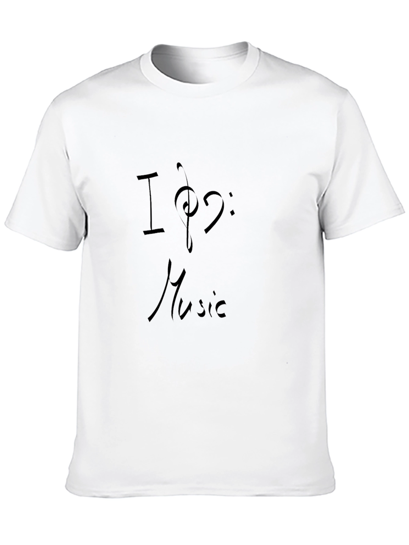 I Love Music Crew Neck T-Shirt