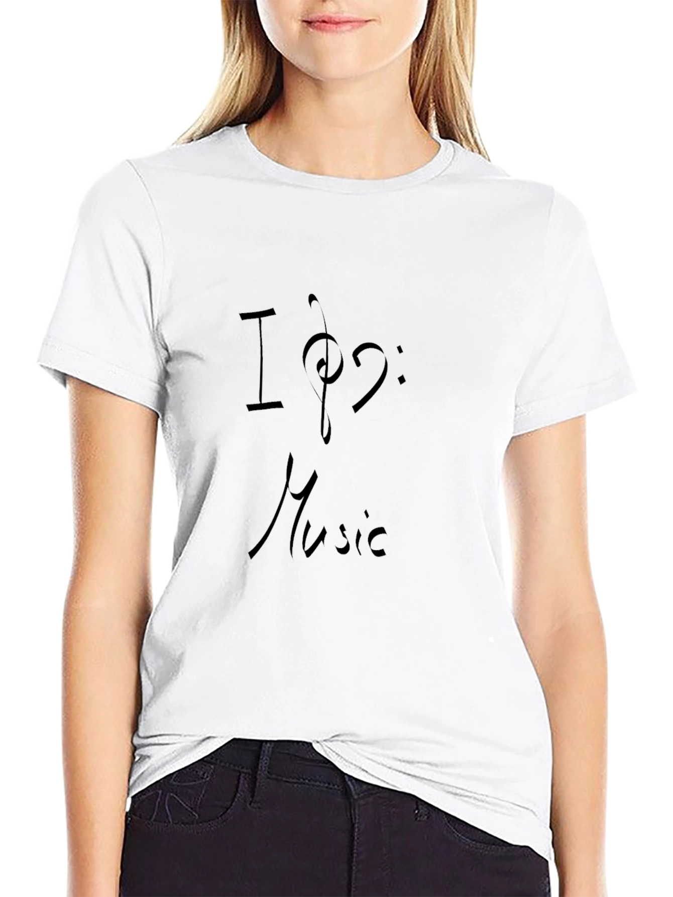 I Love Music Crew Neck T-Shirt