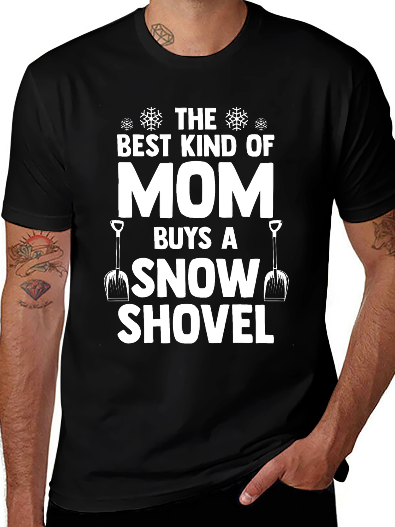 Best Kind of Mom Snow Shovel Graphic T-Shirt
