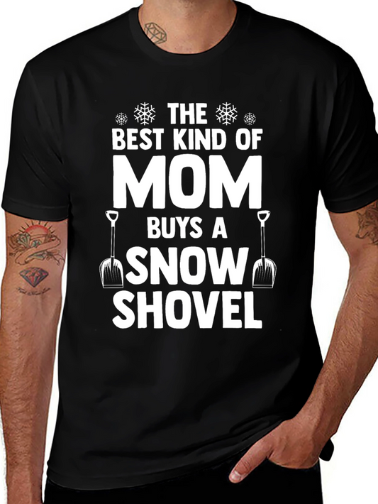Best Kind of Mom Snow Shovel Graphic T-Shirt