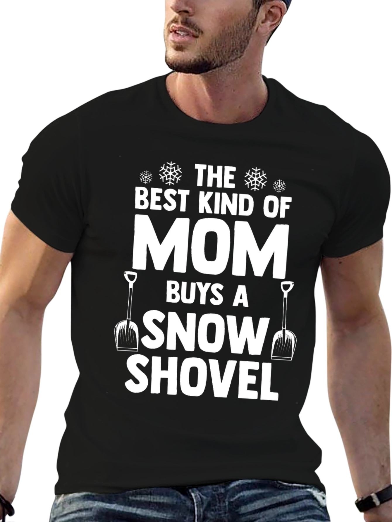 Best Kind of Mom Snow Shovel Graphic T-Shirt