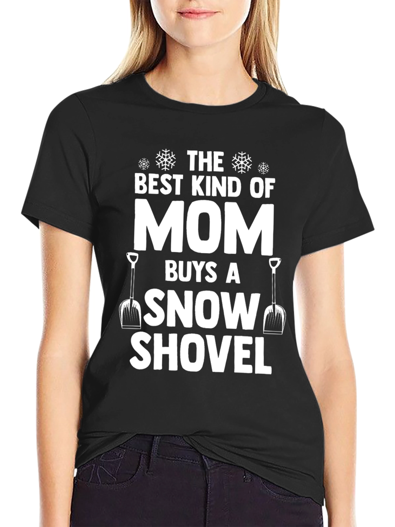 Best Kind of Mom Snow Shovel Graphic T-Shirt