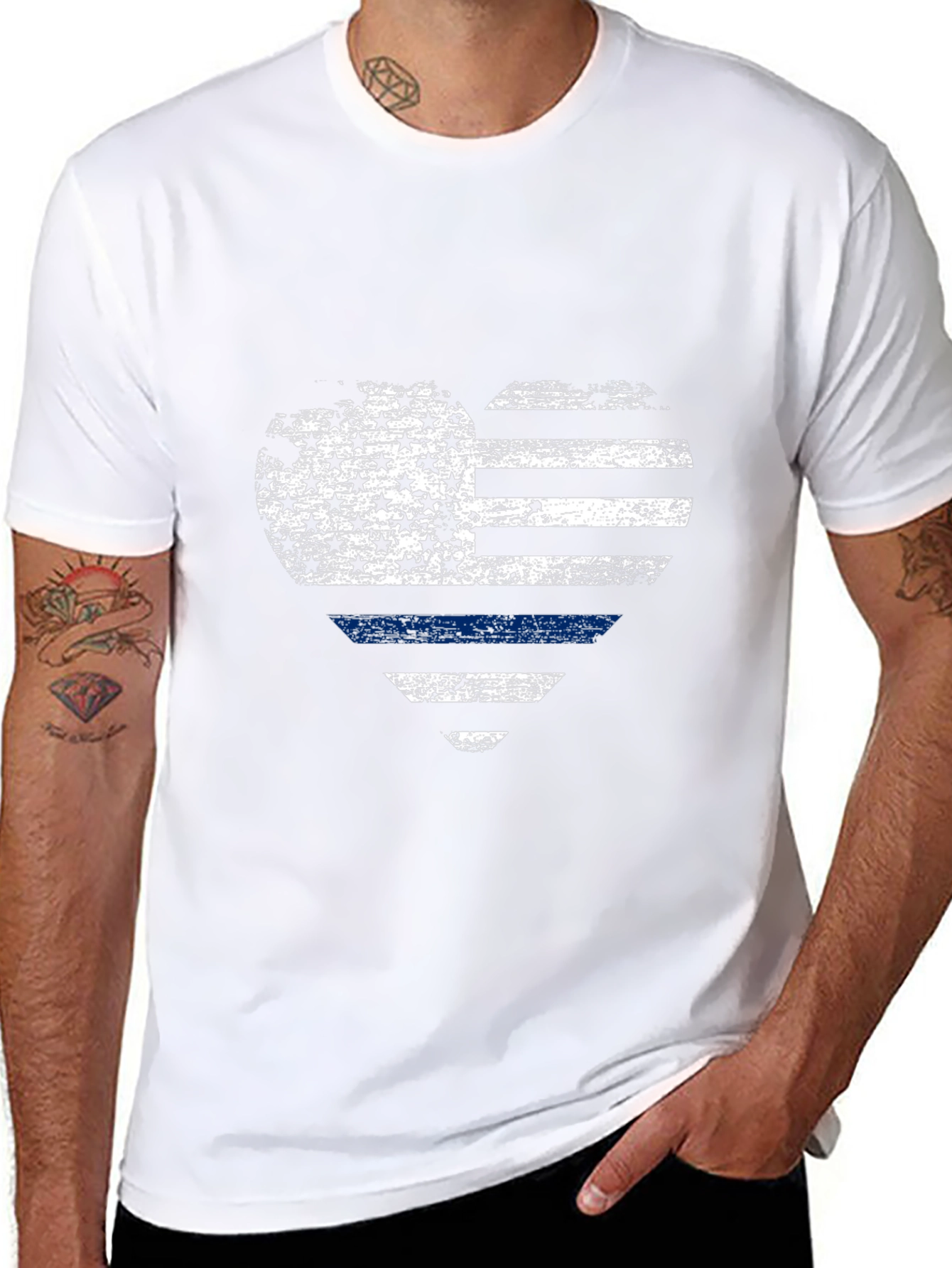 American Flag Heart T-Shirt