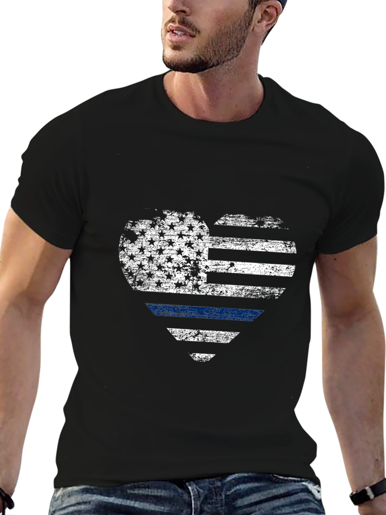 American Flag Heart T-Shirt