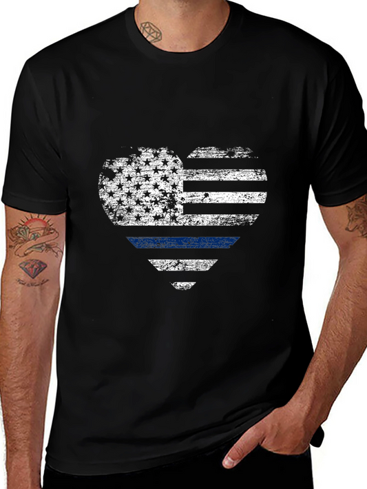 American Flag Heart T-Shirt