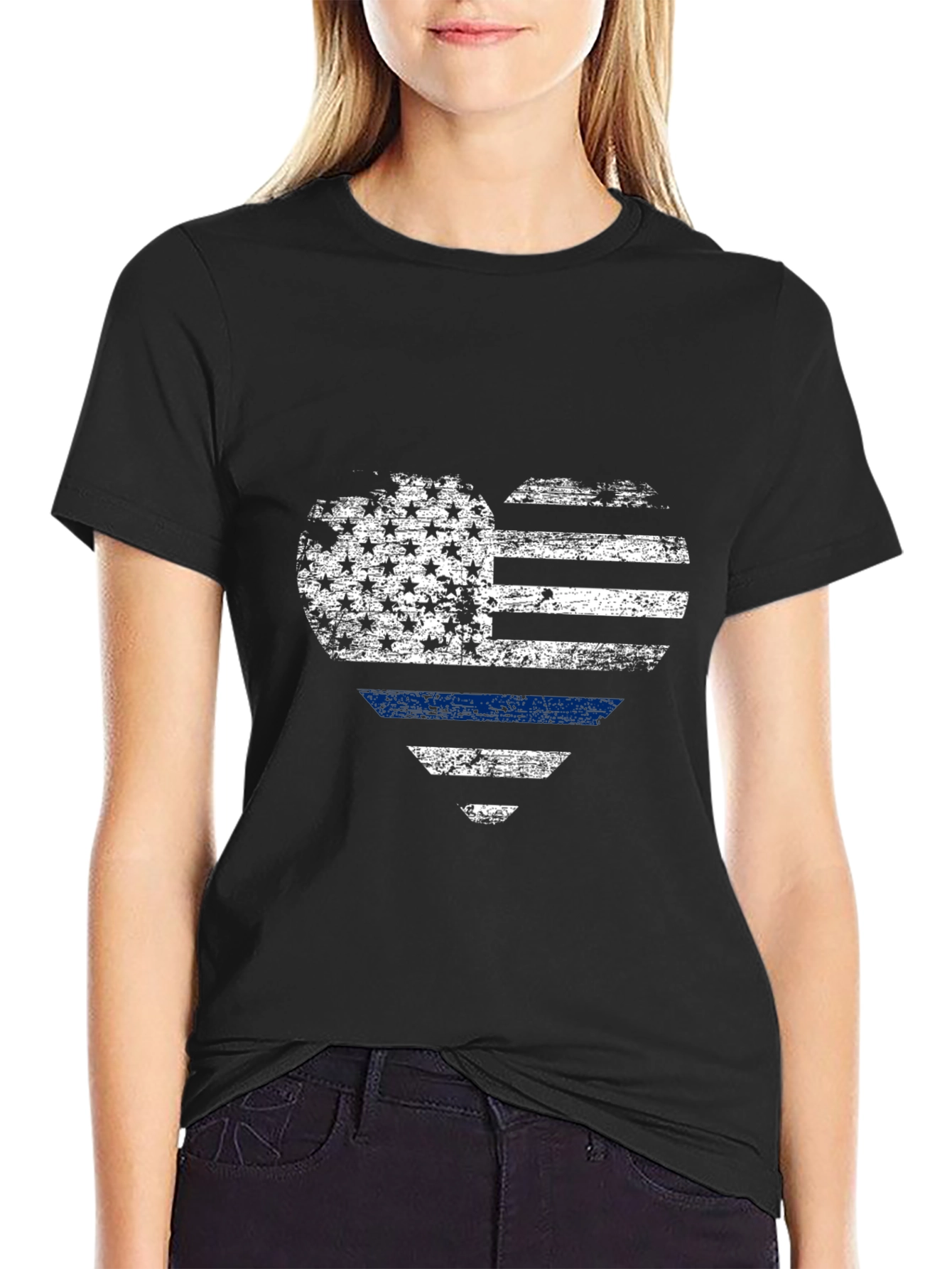 American Flag Heart T-Shirt