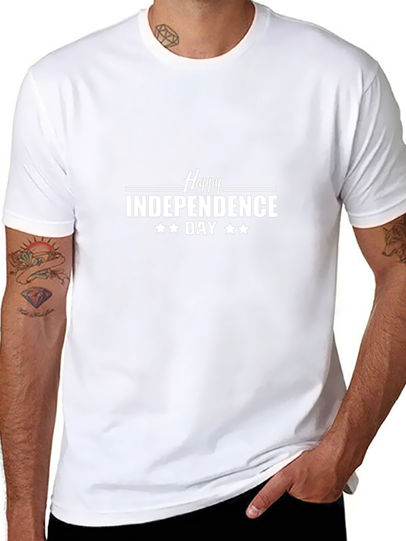 Happy Independence Day Black T-Shirt