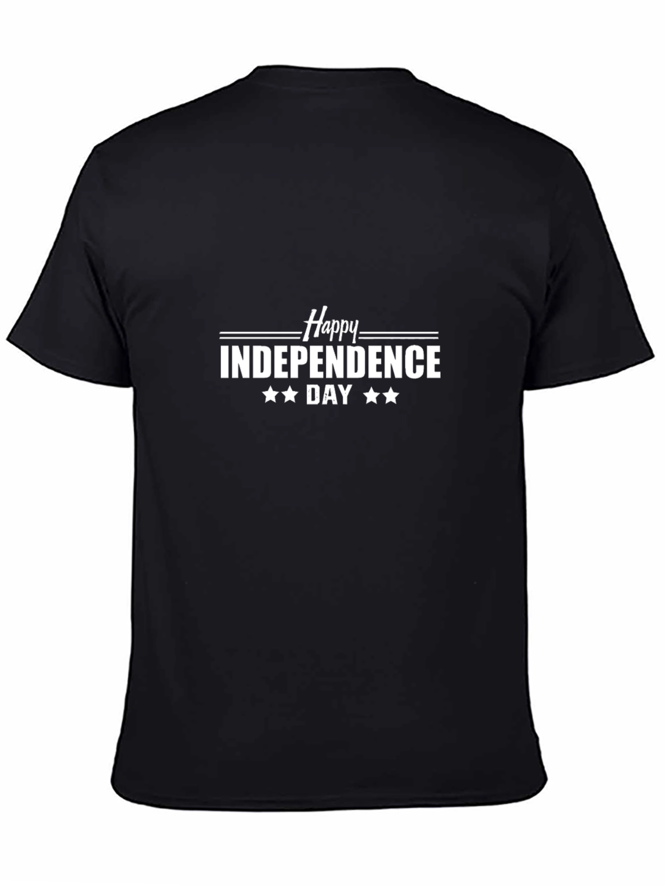Happy Independence Day Black T-Shirt