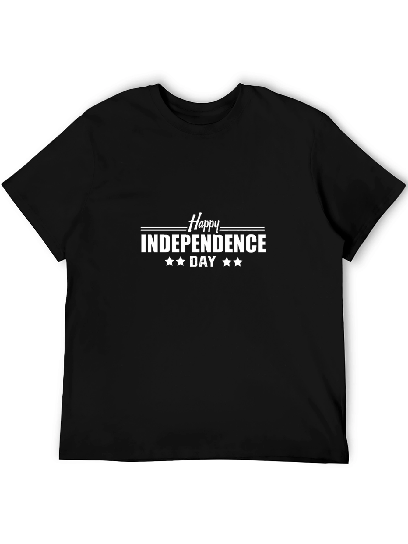 Happy Independence Day Black T-Shirt
