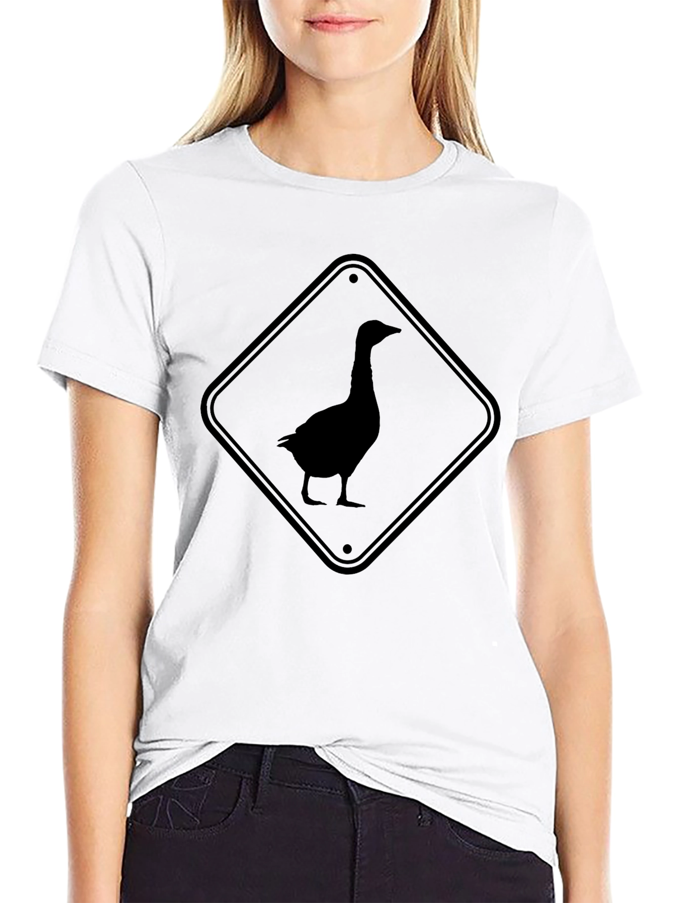 Goose Crossing T-Shirt - Novelty Animal Tee