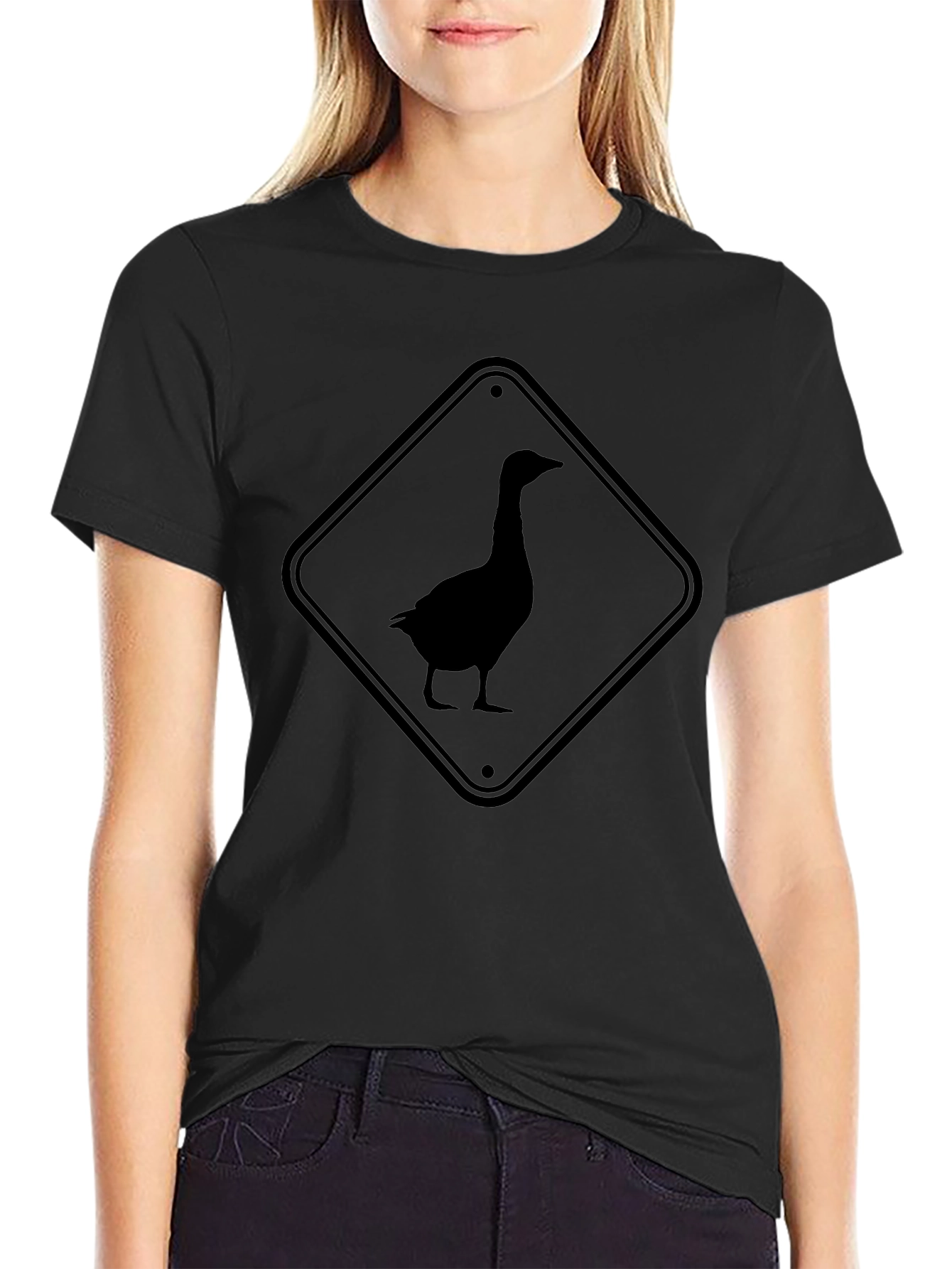 Goose Crossing T-Shirt - Novelty Animal Tee