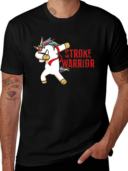 Unicorn Stroke Warrior T-Shirt - Black