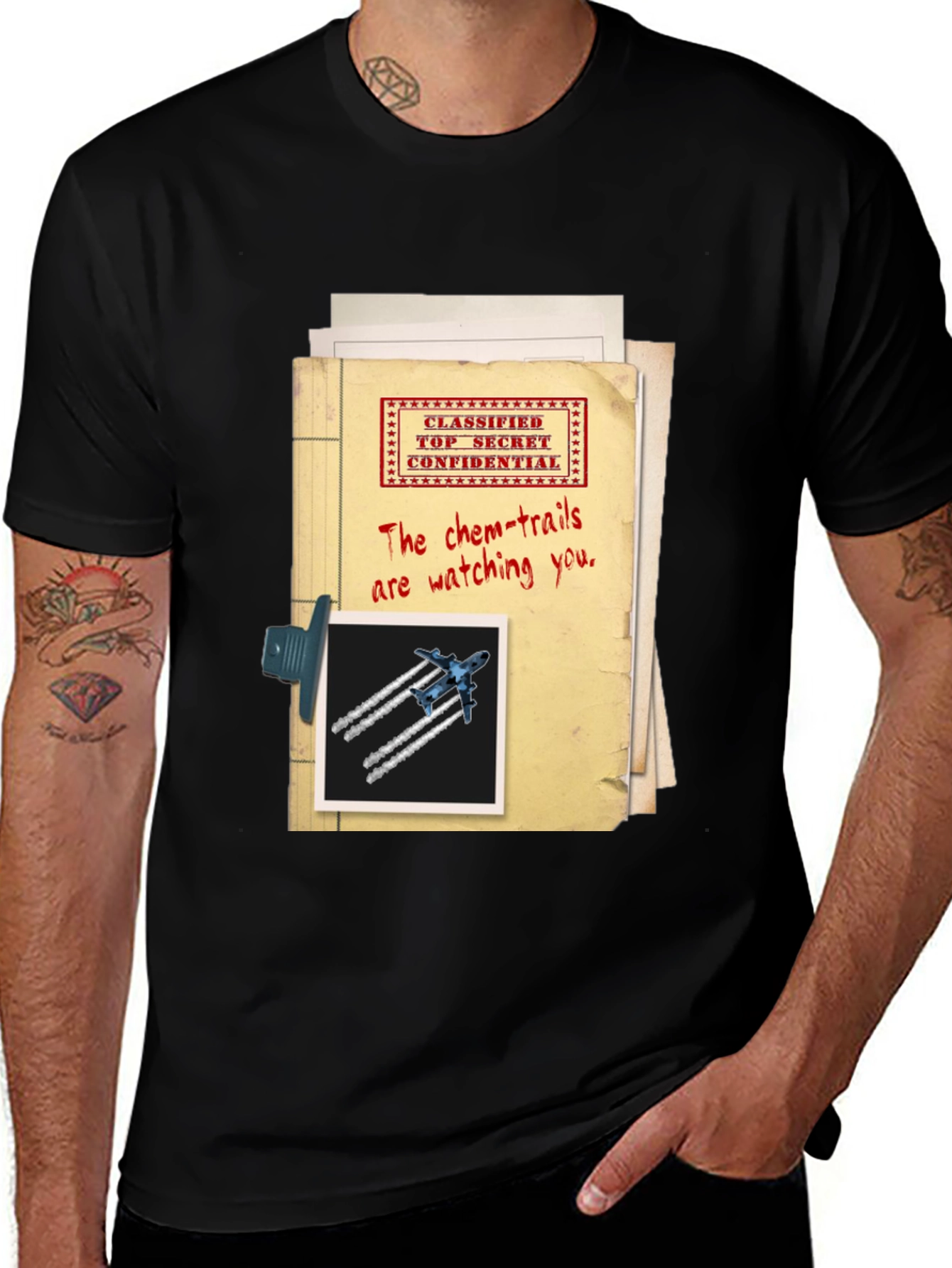 Top Secret Chemtrails T-Shirt Conspiracy