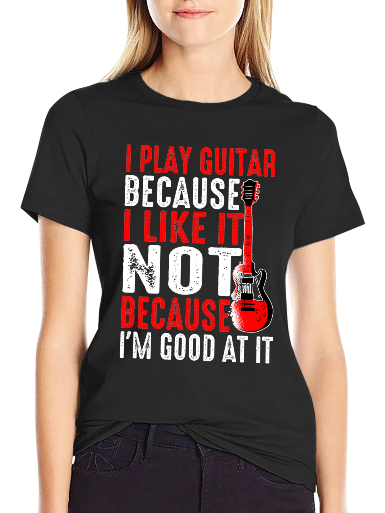 I Play Guitar Graphic Tee - Musician T-Shirt
