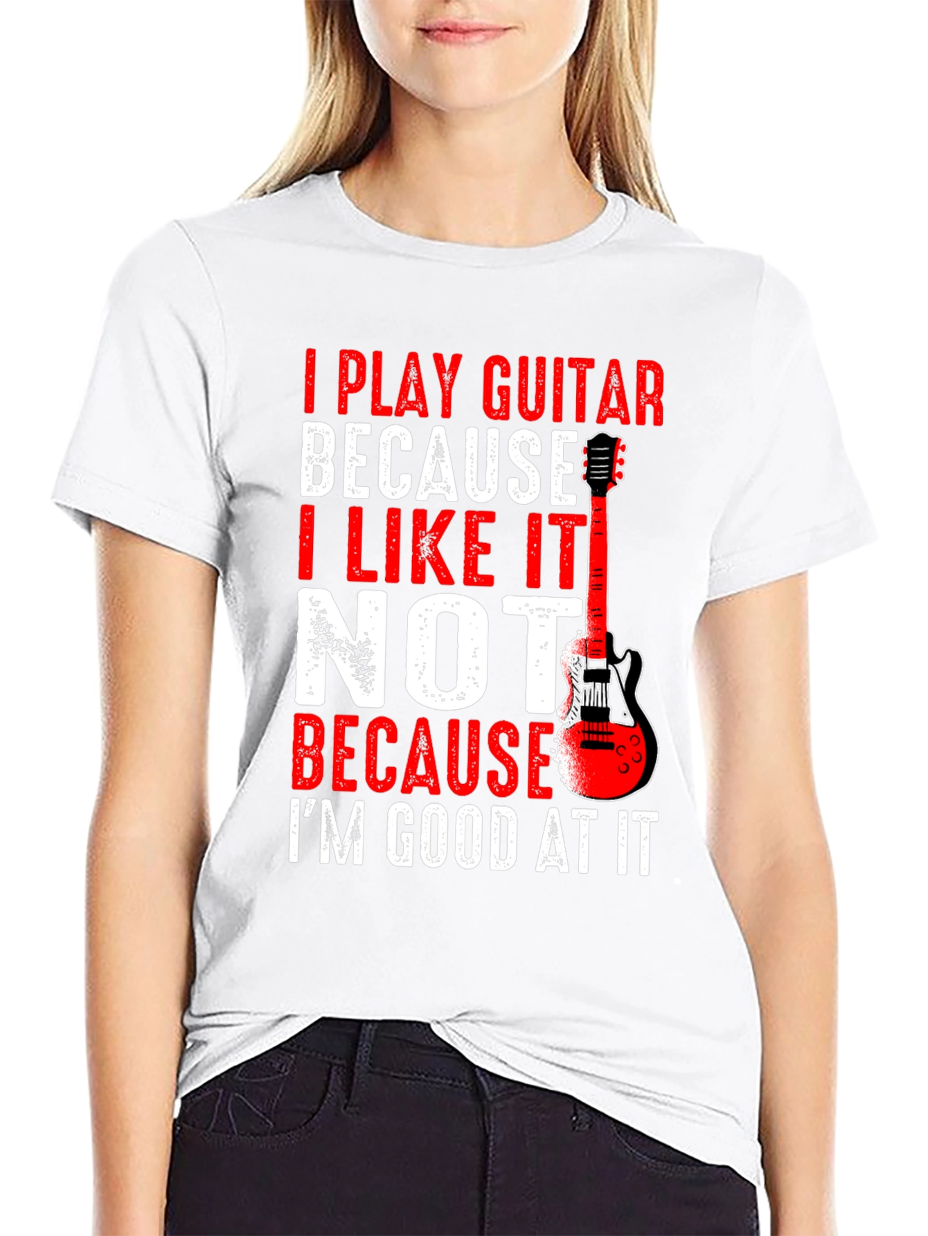 I Play Guitar Graphic Tee - Musician T-Shirt