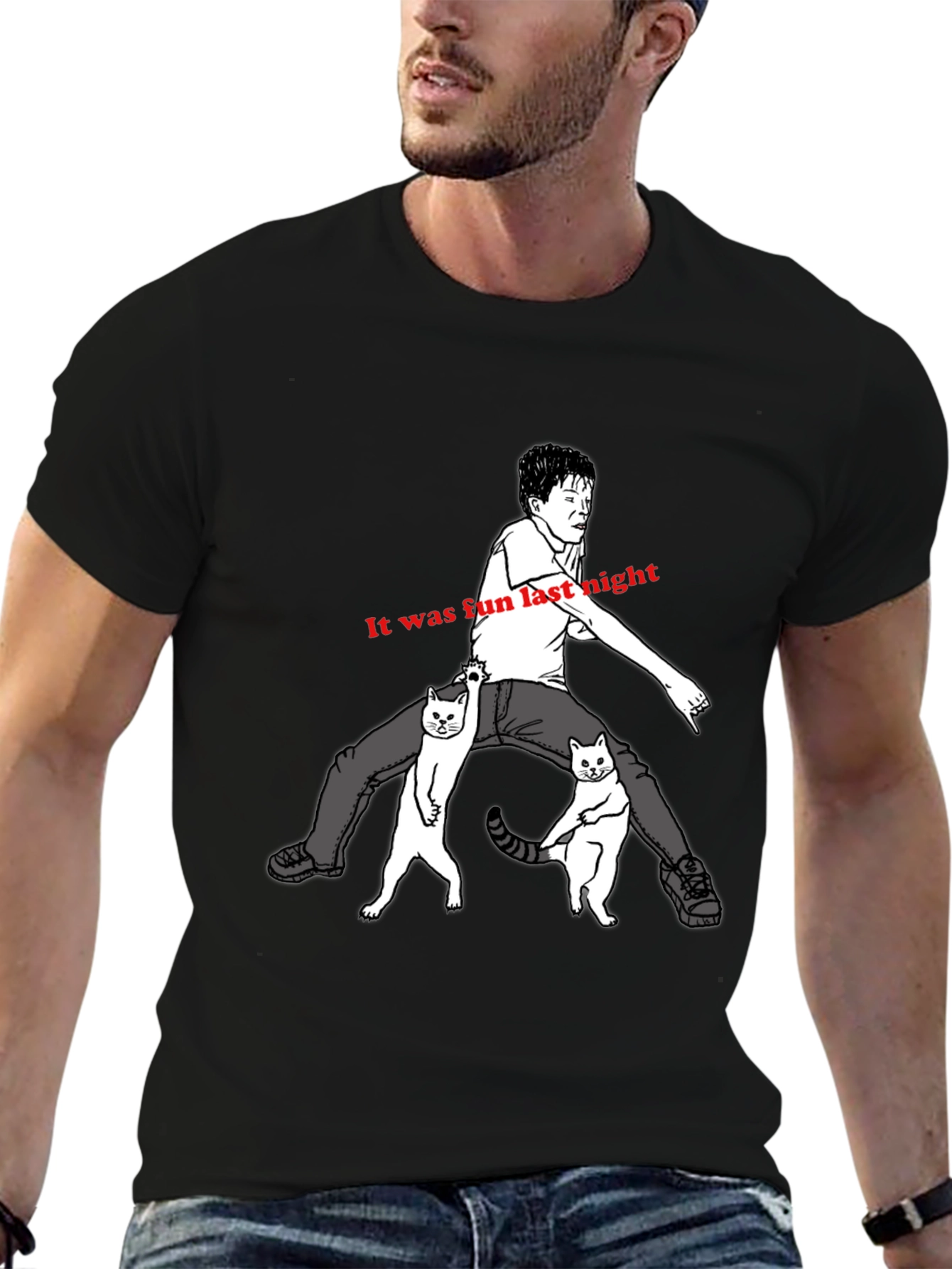 Fun Night Cat T-Shirt