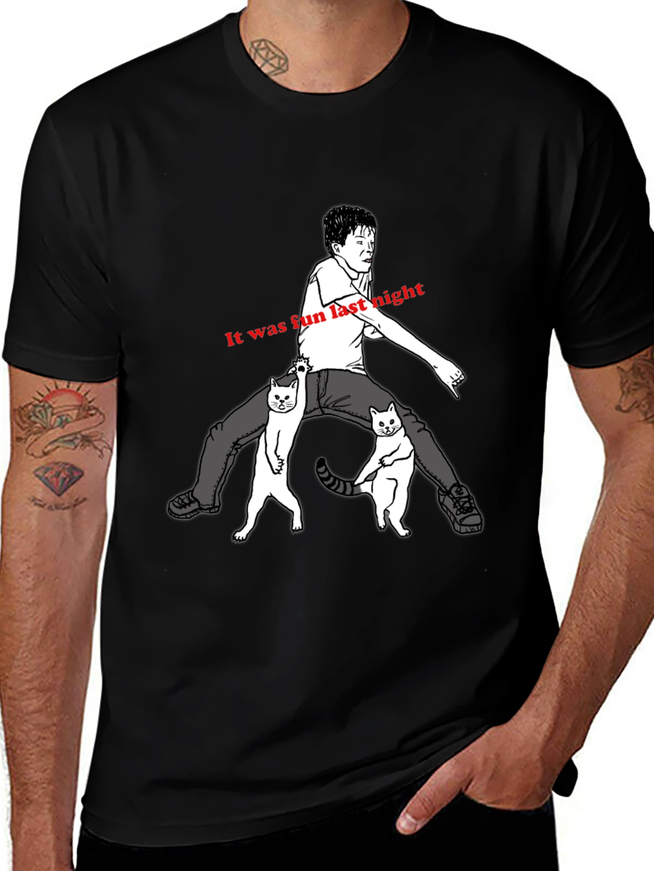 Fun Night Cat T-Shirt