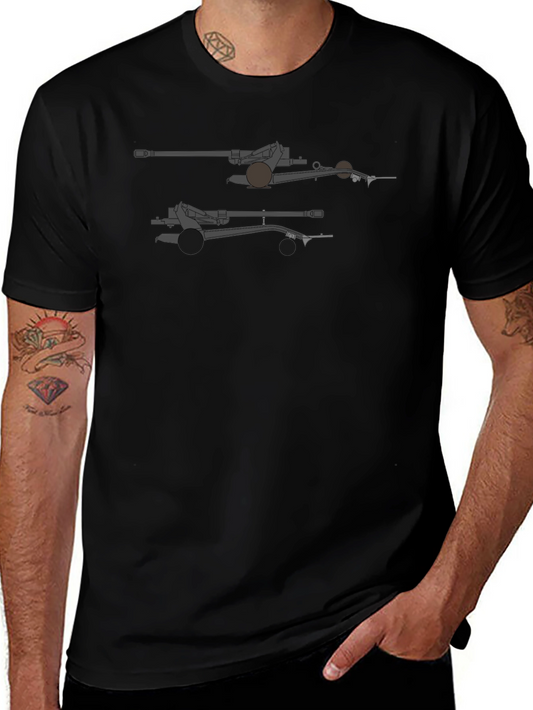 Artillery Graphic Print Black T-Shirt