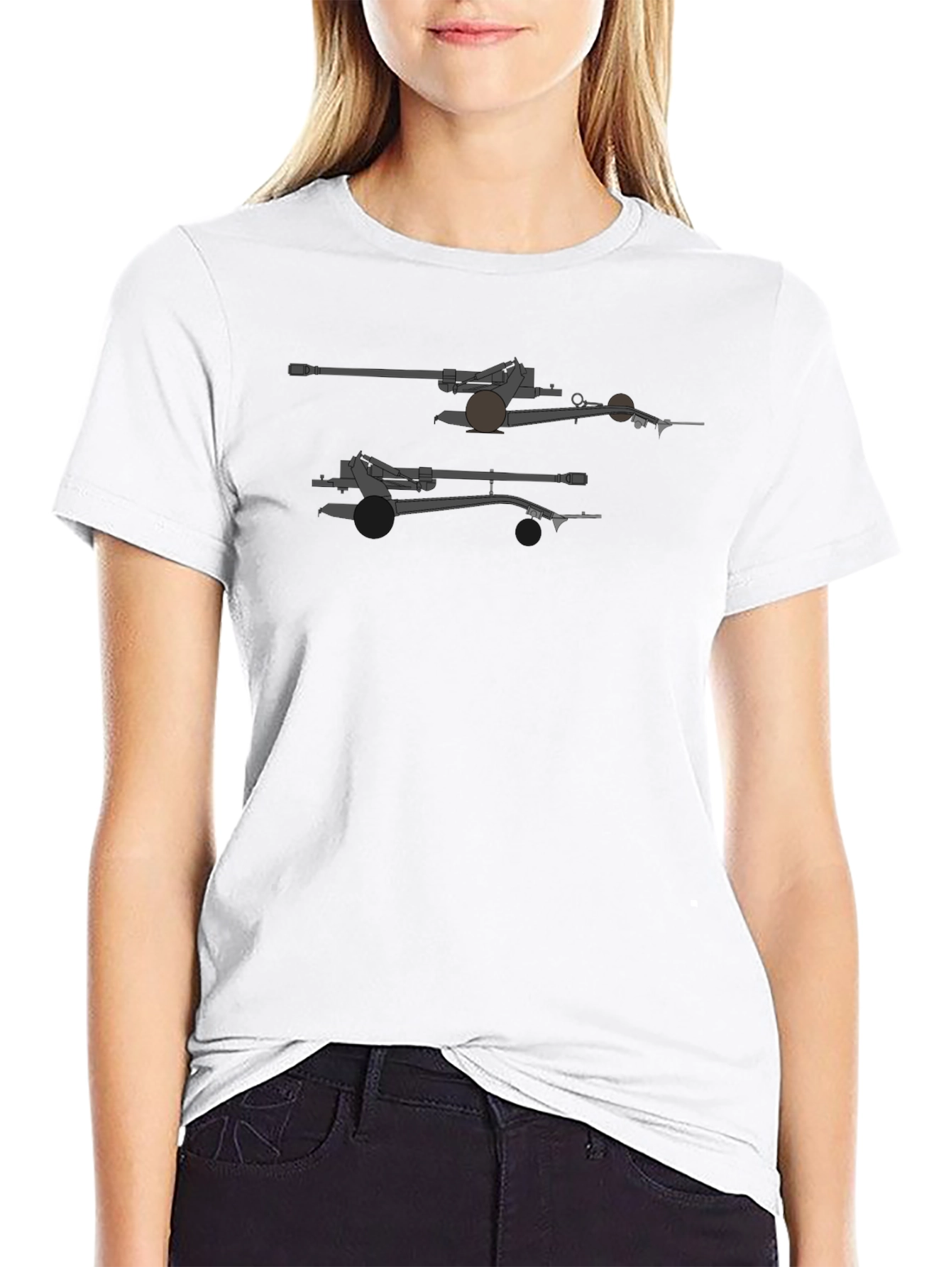 Artillery Graphic Print Black T-Shirt