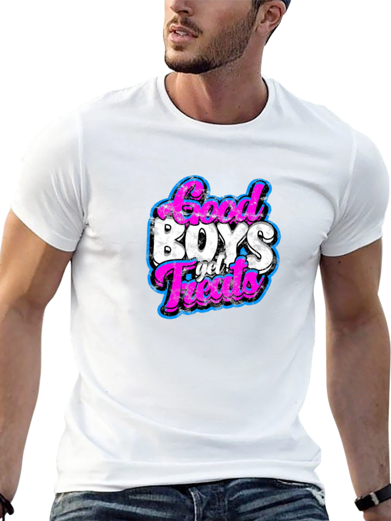 Good Boys Get Treats T-Shirt - Graphic Print Tee