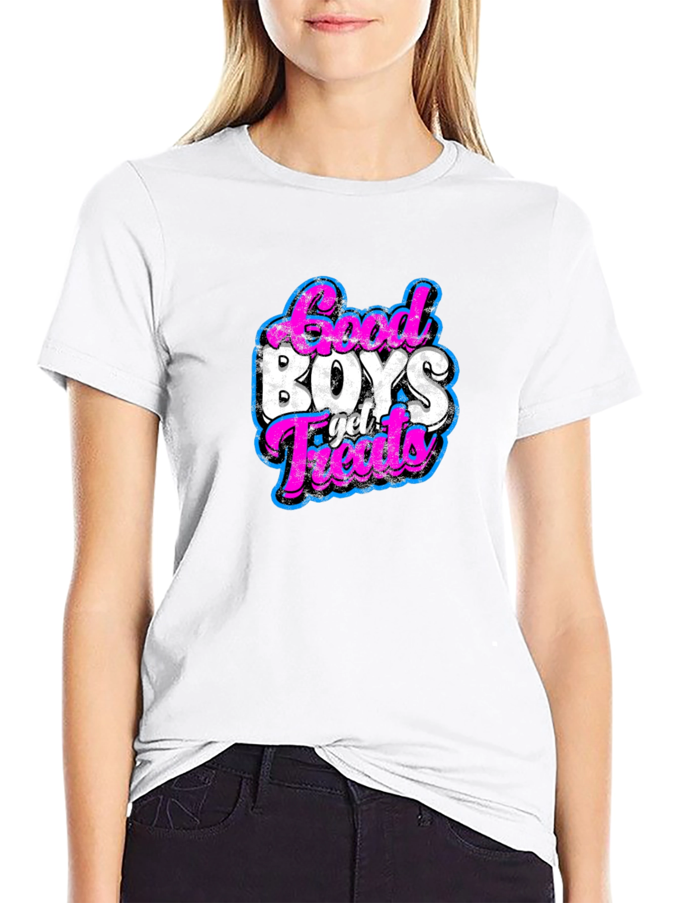 Good Boys Get Treats T-Shirt - Graphic Print Tee