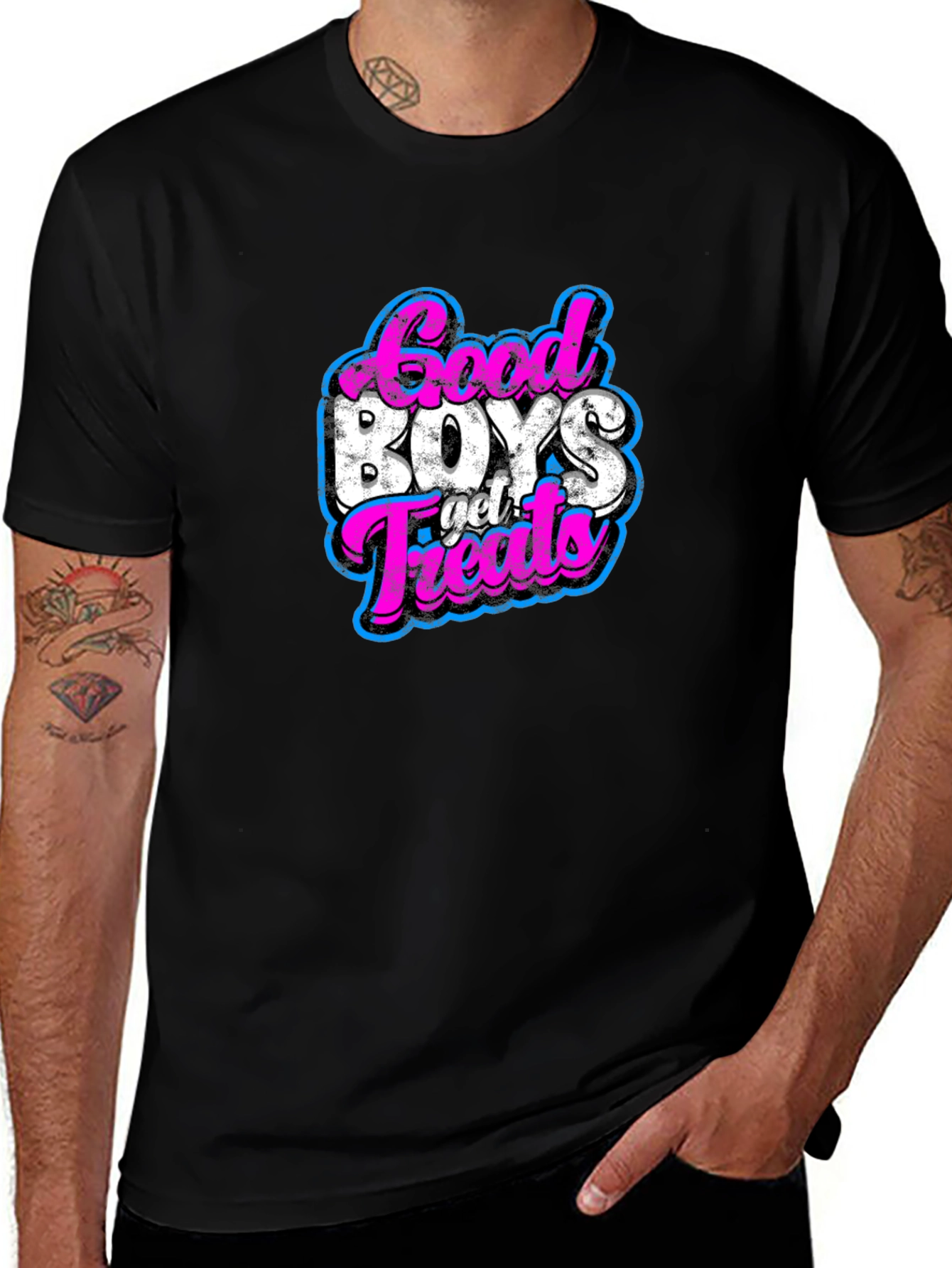 Good Boys Get Treats T-Shirt - Graphic Print Tee