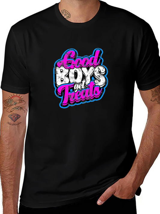 Good Boys Get Treats T-Shirt - Graphic Print Tee