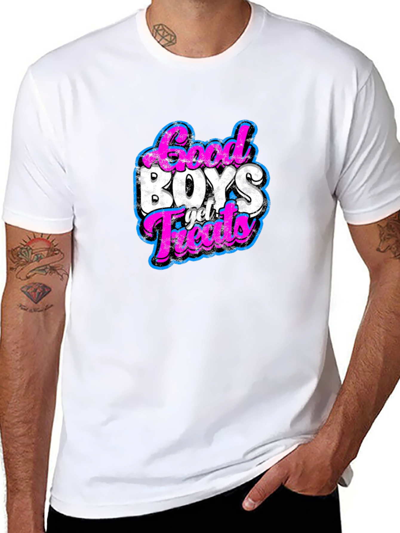Good Boys Get Treats T-Shirt - Graphic Print Tee