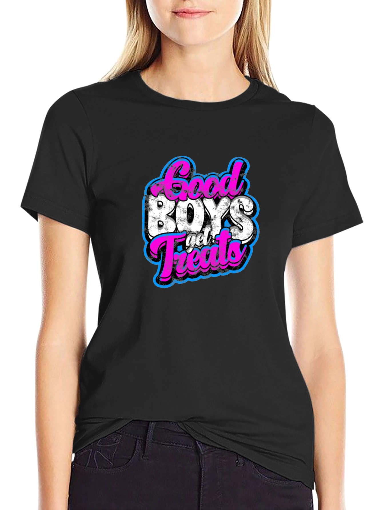 Good Boys Get Treats T-Shirt - Graphic Print Tee