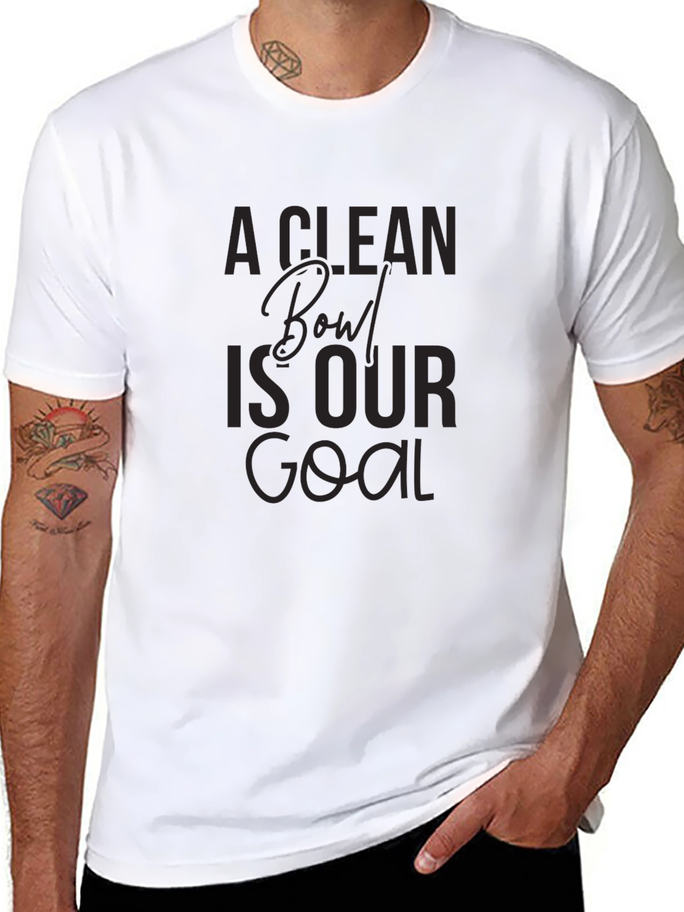 Clean Bowl is Our Goal Black T-Shirt