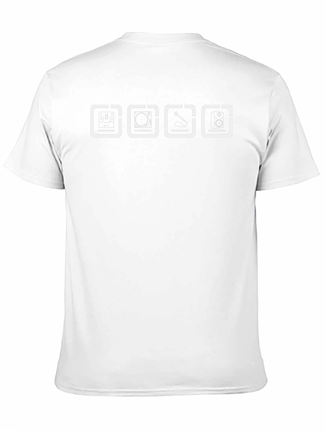DJ Equipment Icons Black T-Shirt