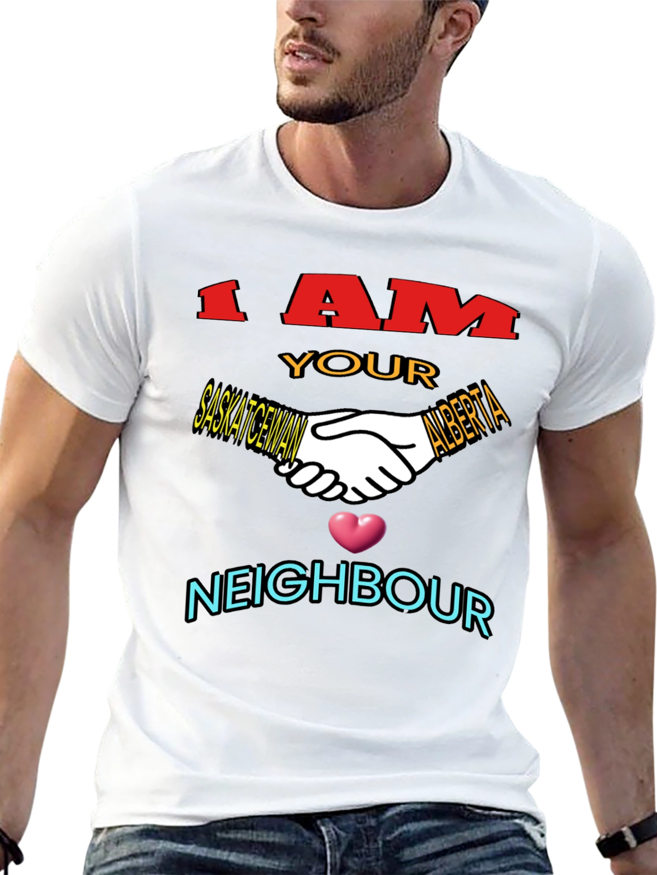 Saskatchewan Alberta Neighbour T-Shirt