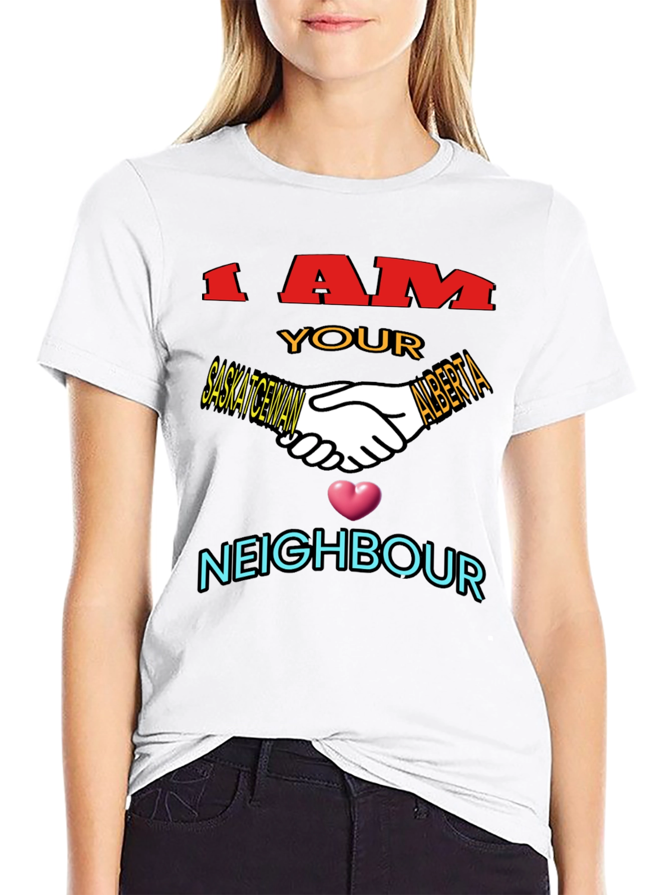 Saskatchewan Alberta Neighbour T-Shirt