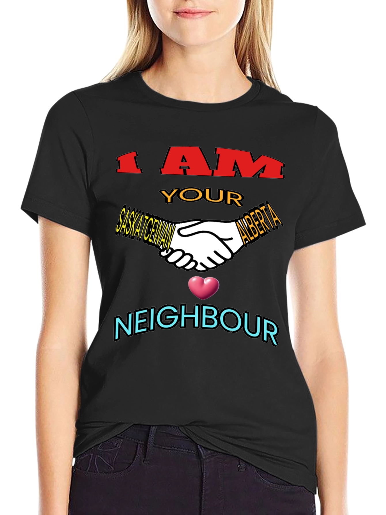 Saskatchewan Alberta Neighbour T-Shirt